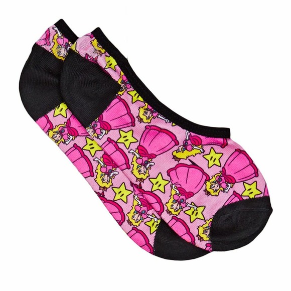 Vans Accessories - Vans Women's X Nintendo Princess Peach Canoodle No Show Socks (Shoe Size 1-6)